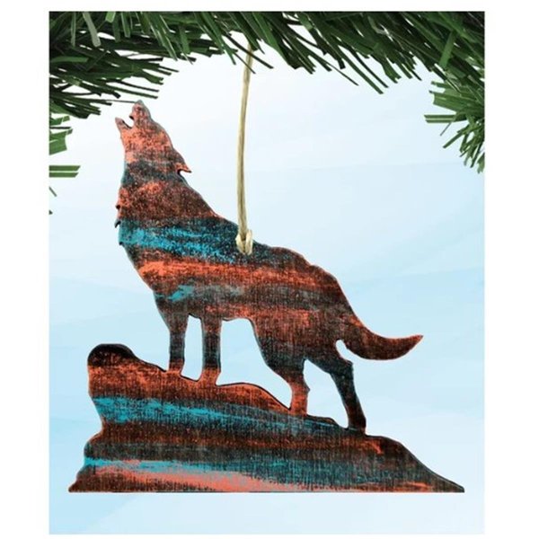 Designocracy Mountain Wolf Wooden Magnet 992271M